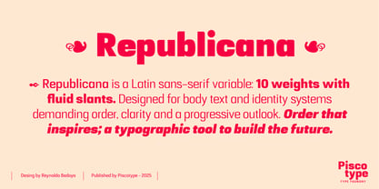 Republicana Font Poster 2