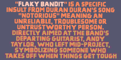 Flaky Bandit Font Poster 4