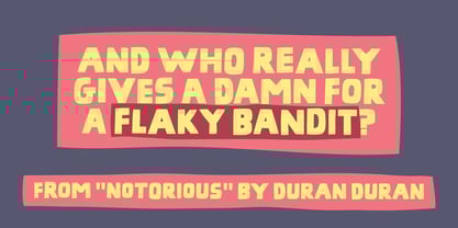 Flaky Bandit Font Poster 2