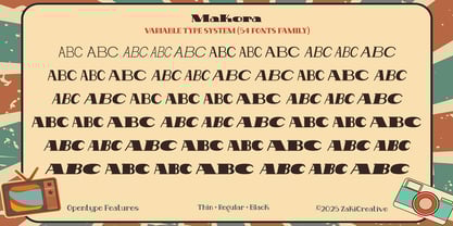 Makora Variable Font Poster 3