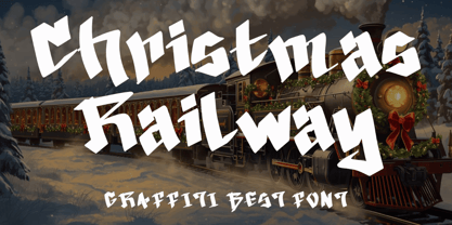 Christmas Railway Font Poster 1