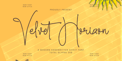Velvet Horizon Font Poster 1