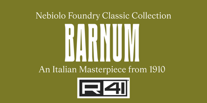 R41 Barnum Font Poster 1