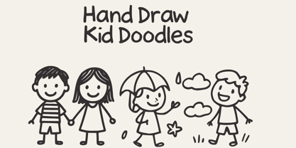 Childrens scribbles Font Poster 4