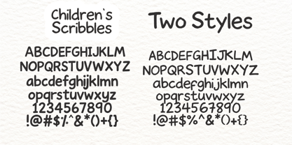 Childrens scribbles Font Poster 7