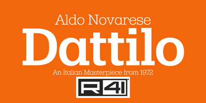 R41 Dattilo Font Poster 1