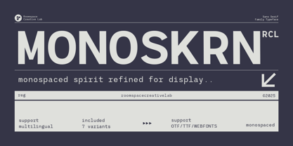 RCL Monoskrn Font Poster 1