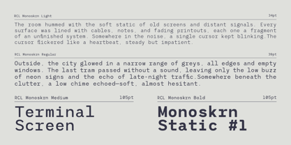 RCL Monoskrn Font Poster 2
