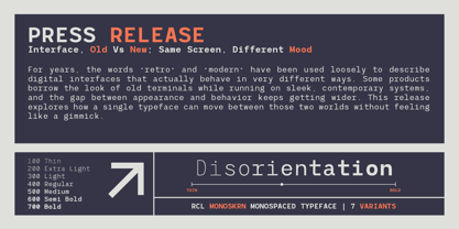 RCL Monoskrn Font Poster 9