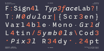 RCL Monoskrn Font Poster 11