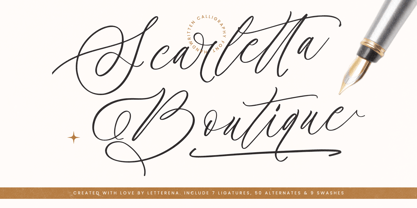 Scarletta Boutique Font Poster 1