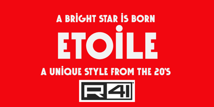 R41 Etoile Font Poster 1