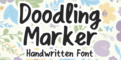 Doodling Marker Font Poster 1