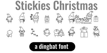 DB Stickies Font Poster 1