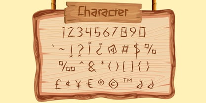 Carved Pine Wood Font Poster 7