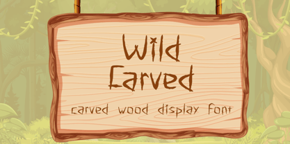 Carved Pine Wood Font Poster 1