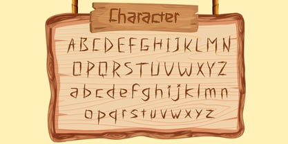 Carved Pine Wood Font Poster 6