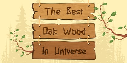 Carved Pine Wood Font Poster 4