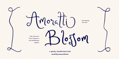 Amoratti Blossom Font Poster 1