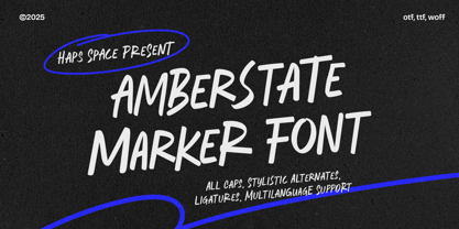 Amberstate Marker Font Poster 1