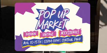 Amberstate Marker Font Poster 4