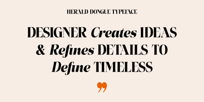 Herald Dongue Font Poster 5