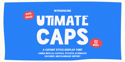 Utimate Caps Cutout Font Poster 1