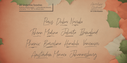 Amarilysse Glowheart Font Poster 7