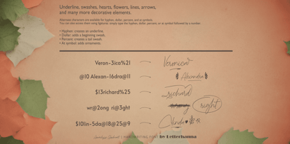 Amarilysse Glowheart Font Poster 5