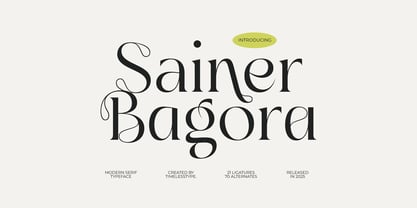 Sainer Bagora Font Poster 1