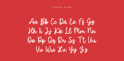 Lotusia Script Font Poster 3