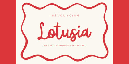 Lotusia Script Font Poster 1