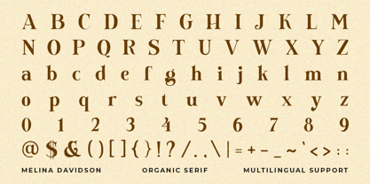 Melina Davidson Font Poster 8