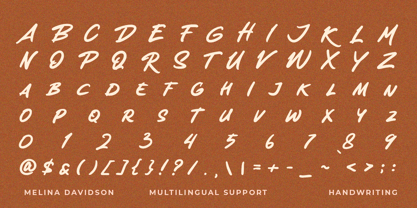Melina Davidson Font Poster 9
