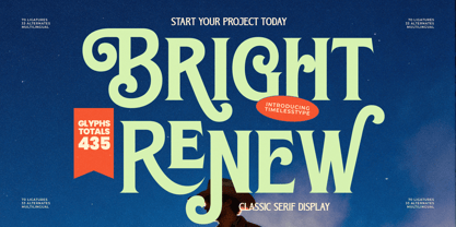 Bright Renew Font Poster 1