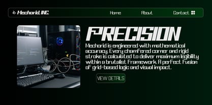 Mechorid Font Poster 2