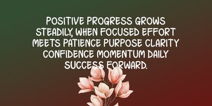 Positive Progress Font Poster 6