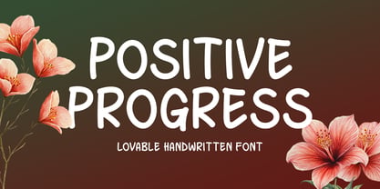 Positive Progress Font Poster 1