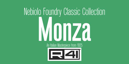 R41 Monza Font Poster 1