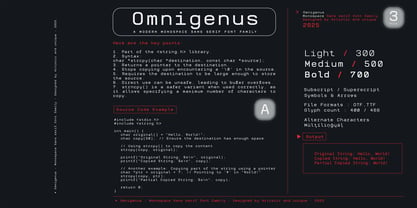 Omnigenus Font Poster 11