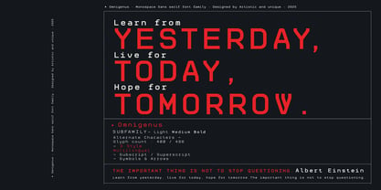 Omnigenus Font Poster 13
