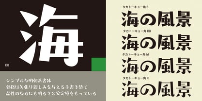 Takatokyo-kaku Font Poster 2