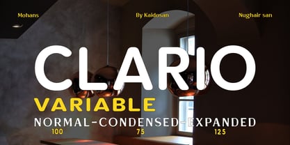 Clario Variable Font Poster 1