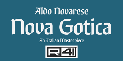 R41 Nova Gotica Font Poster 1