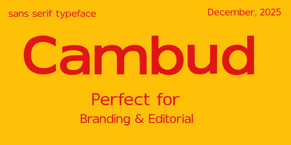 Cambud Font Poster 1