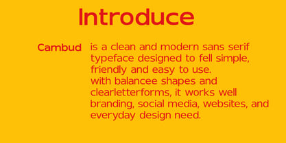 Cambud Font Poster 2