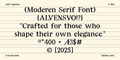 FA Alvensvo Font Poster 4