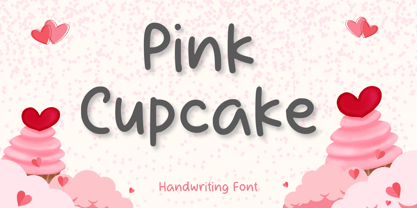 Pink Cupcake Font Poster 1