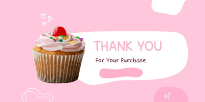 Pink Cupcake Font Poster 5