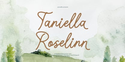 Taniella Roselinn Font Poster 1